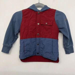 Columbia XXS Kids Boys Sweater Coat Hoodie Lightweight Blue Red